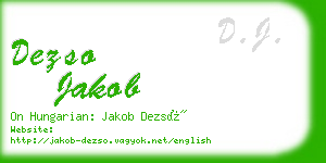 dezso jakob business card